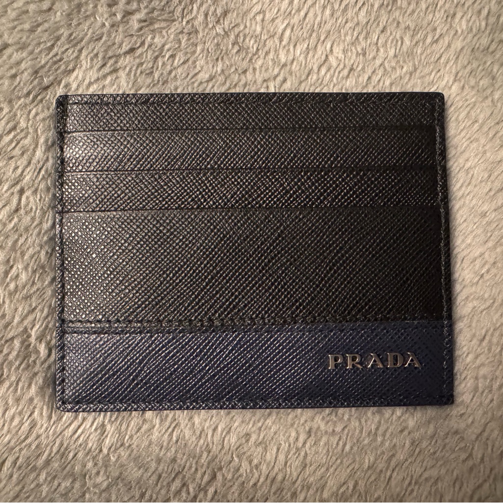 Prada Saffiano Leather Slim Card Holder Wallet Brand New Made In Italy